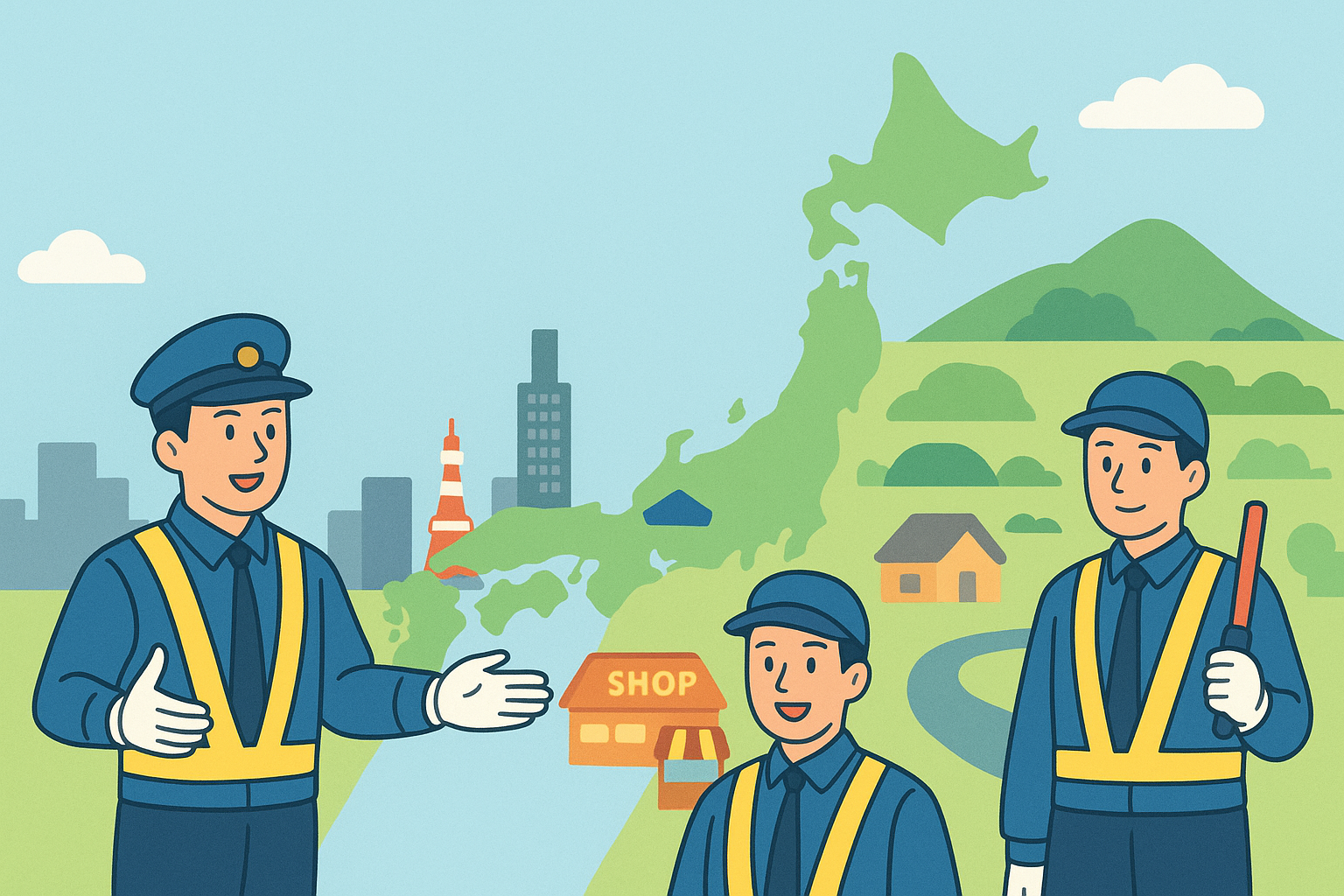 地域別で見る！警備業務ガイド：東京・大阪・地方比較