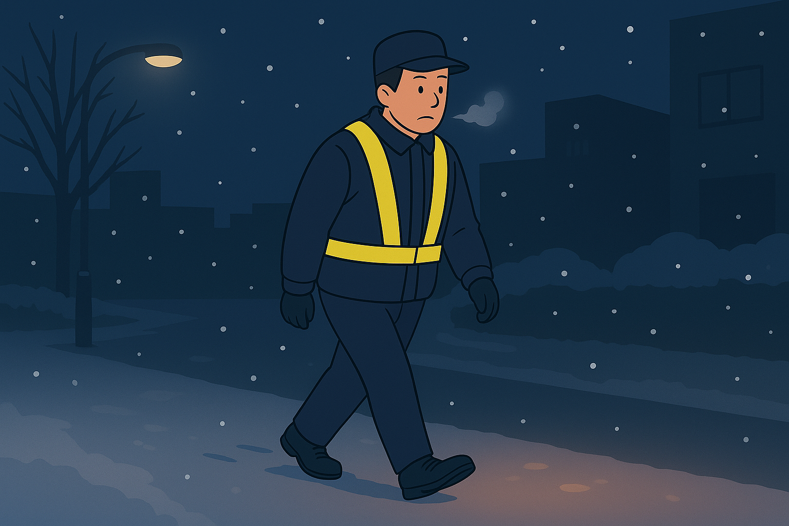 冬の夜勤警備の注意点｜寒さ対策・健康管理のポイント