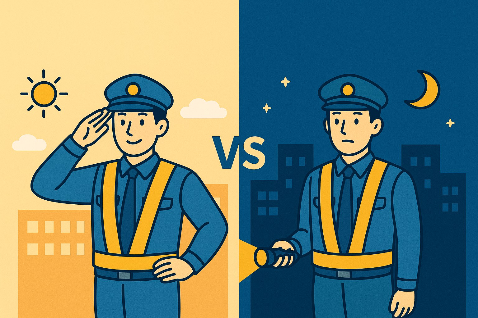 日勤・夜勤どっちが稼げる？警備員のシフト事情と働き方比較