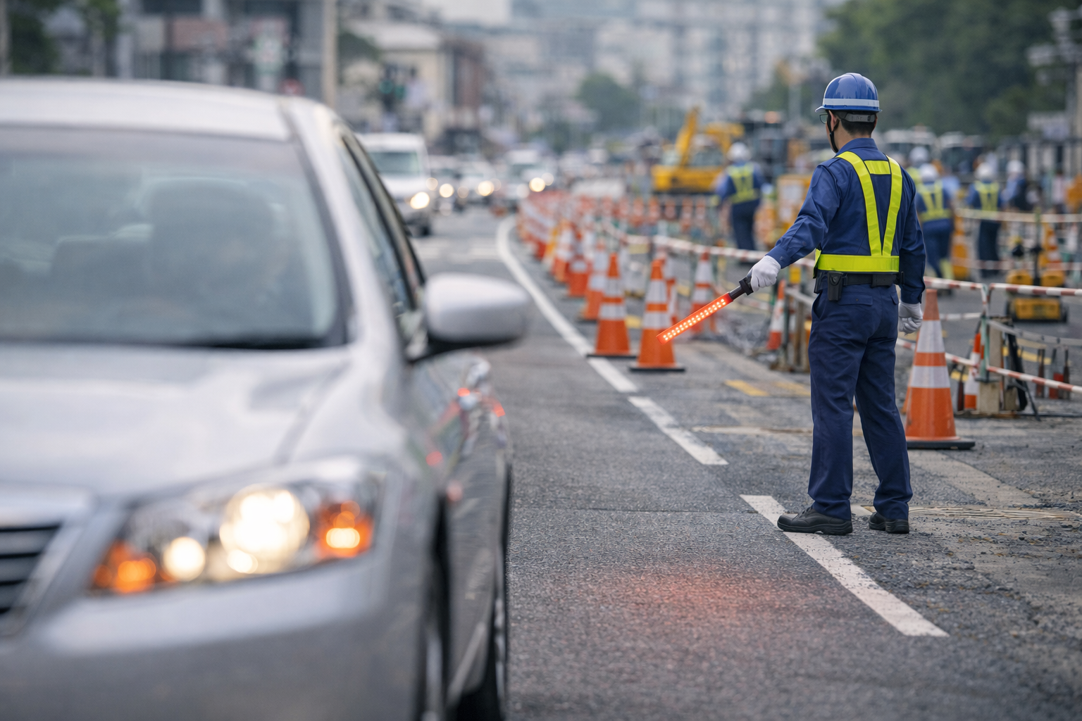 工事現場の交通誘導は誰が決めているのか